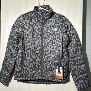 The North Face Gray Leopard Puffer Jacket